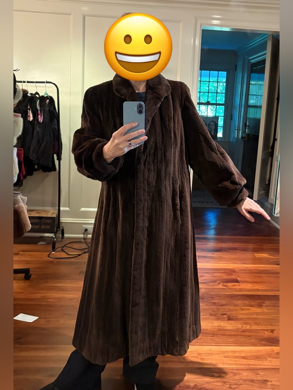 Sheared Mink in Gorgeous Chocolate Brown M/L